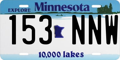 MN license plate 153NNW