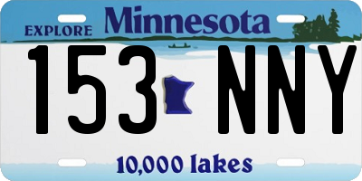 MN license plate 153NNY