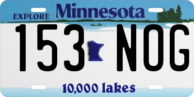 MN license plate 153NOG