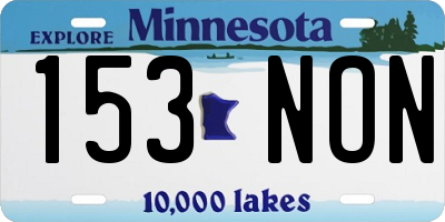 MN license plate 153NON