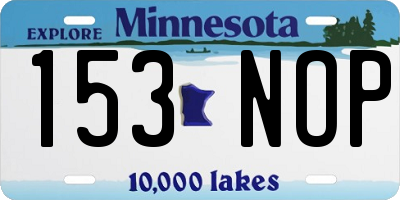 MN license plate 153NOP