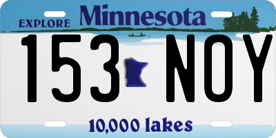MN license plate 153NOY