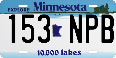 MN license plate 153NPB