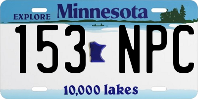 MN license plate 153NPC