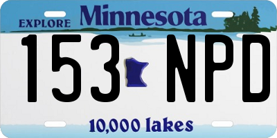 MN license plate 153NPD