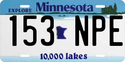 MN license plate 153NPE