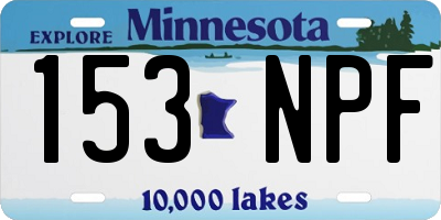 MN license plate 153NPF