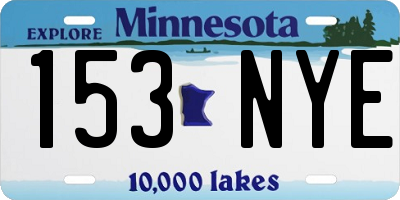 MN license plate 153NYE