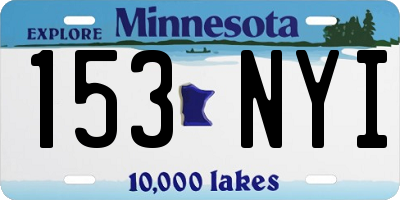 MN license plate 153NYI