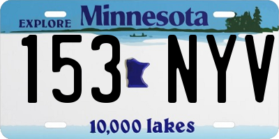 MN license plate 153NYV