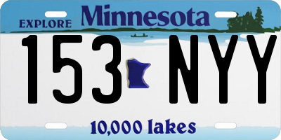 MN license plate 153NYY