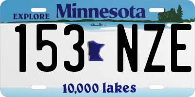 MN license plate 153NZE