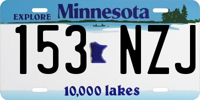 MN license plate 153NZJ