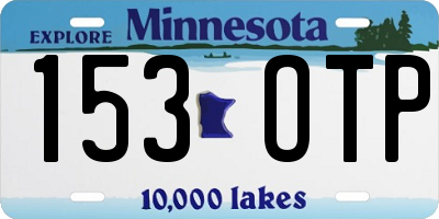 MN license plate 153OTP
