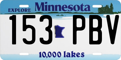 MN license plate 153PBV