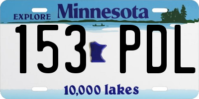 MN license plate 153PDL