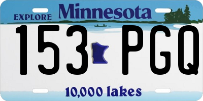 MN license plate 153PGQ