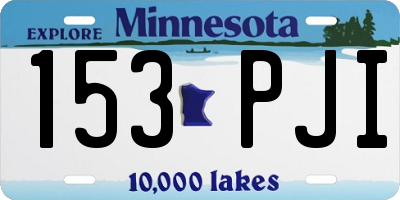 MN license plate 153PJI