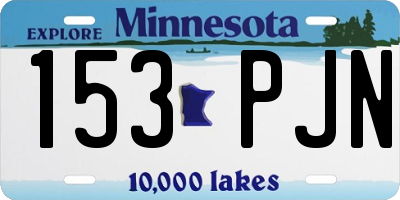 MN license plate 153PJN