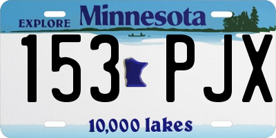 MN license plate 153PJX