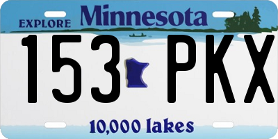 MN license plate 153PKX