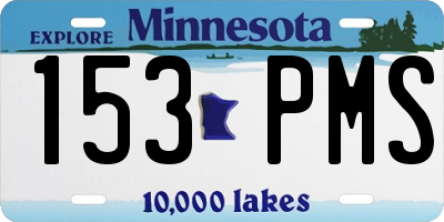 MN license plate 153PMS