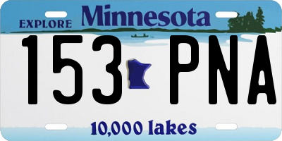 MN license plate 153PNA