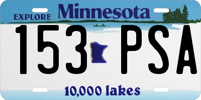 MN license plate 153PSA
