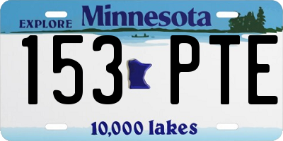 MN license plate 153PTE