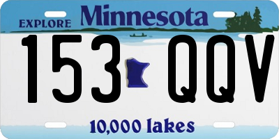 MN license plate 153QQV