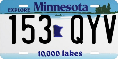 MN license plate 153QYV