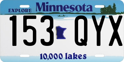 MN license plate 153QYX