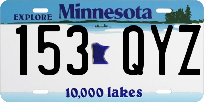 MN license plate 153QYZ
