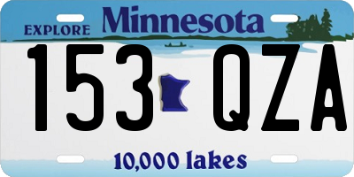 MN license plate 153QZA