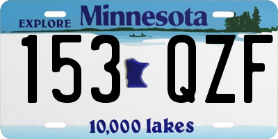MN license plate 153QZF