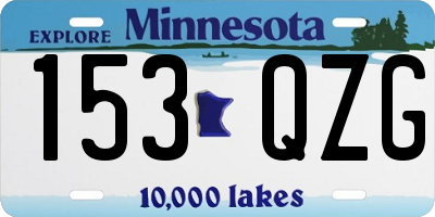 MN license plate 153QZG