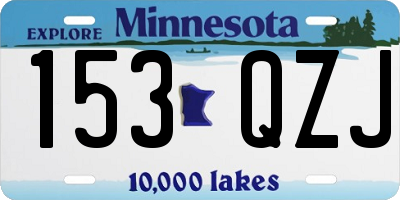 MN license plate 153QZJ