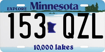 MN license plate 153QZL