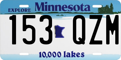 MN license plate 153QZM