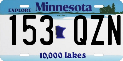 MN license plate 153QZN