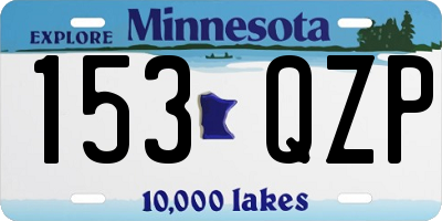 MN license plate 153QZP