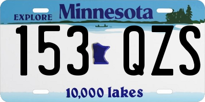 MN license plate 153QZS