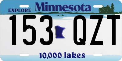 MN license plate 153QZT