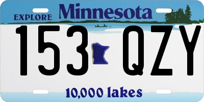 MN license plate 153QZY