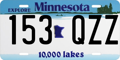 MN license plate 153QZZ