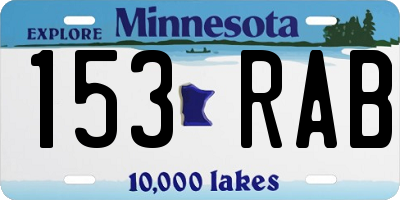 MN license plate 153RAB