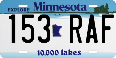 MN license plate 153RAF