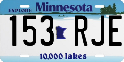 MN license plate 153RJE
