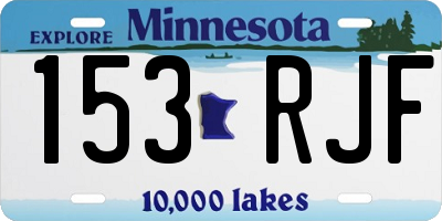 MN license plate 153RJF