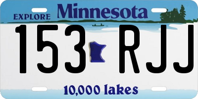 MN license plate 153RJJ
